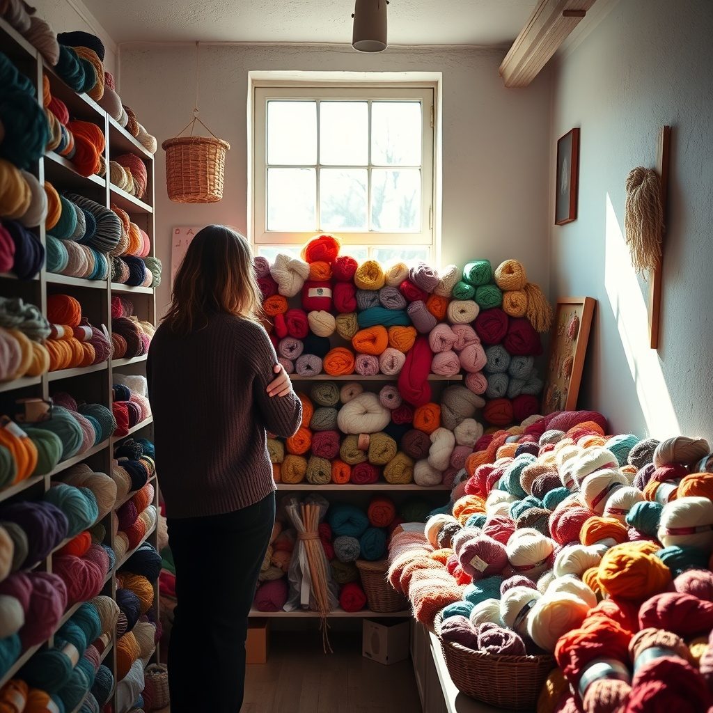 A variety of yarn weights