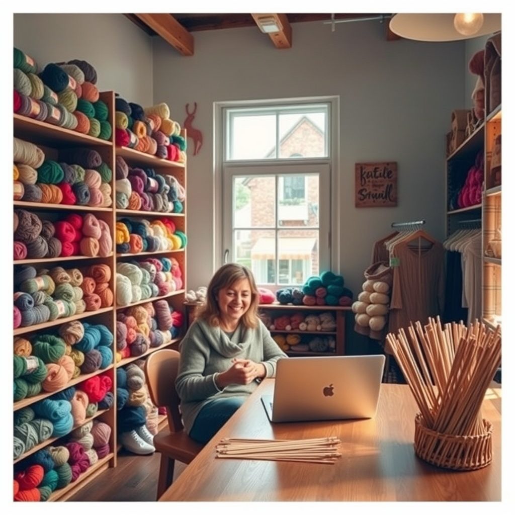 Knitting workshop in progress